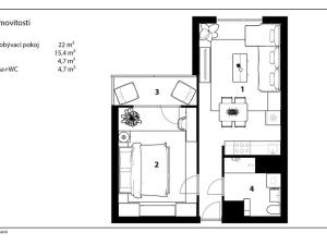 Prodej bytu 2+kk, Hradec Králové - Třebeš, třída Edvarda Beneše, 47 m2