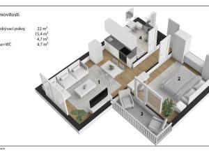 Prodej bytu 2+kk, Hradec Králové - Třebeš, třída Edvarda Beneše, 47 m2
