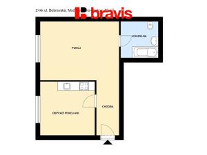 Pronájem bytu 2+kk, Modřice, Bobravská, 50 m2