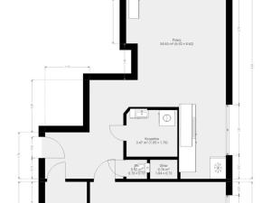 Pronájem bytu 2+kk, Brno, Kroftova, 63 m2