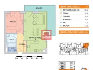 Pronájem bytu 2+kk, Olomouc, Edvarda Beneše, 57 m2