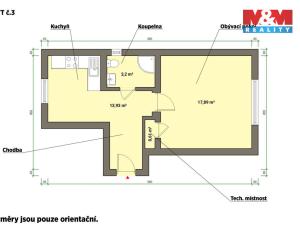 Pronájem bytu 1+1, Cheb - Horní Dvory, 34 m2