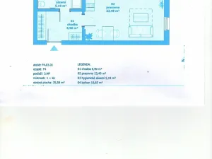 Pronájem bytu 1+kk, Praha - Malešice, Počernická, 42 m2