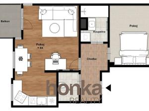 Prodej bytu 2+kk, Praha - Stodůlky, Harmonická, 54 m2