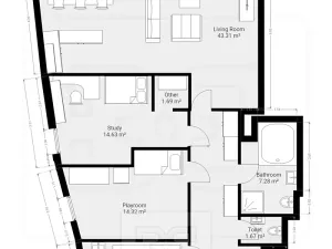 Pronájem bytu 4+kk, Praha - Radlice, Radlická, 119 m2