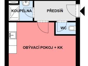 Pronájem bytu 1+kk, Brno - Veveří, Úvoz, 22 m2