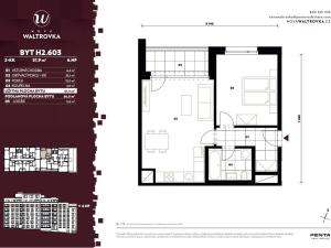 Pronájem bytu 2+kk, Praha - Jinonice, Vladimíra Kobranova, 51 m2