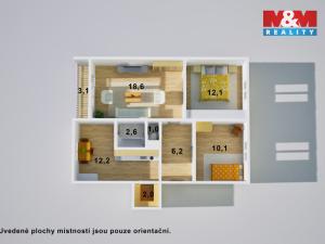 Prodej bytu 3+1, Ústí nad Labem - Neštěmice, Seifertova, 61 m2