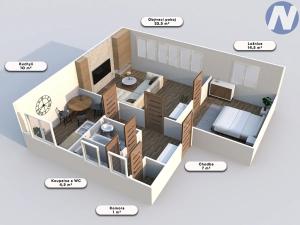 Prodej bytu 2+1, Vimperk, Palackého, 60 m2