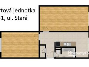 Pronájem bytu 2+1, Ústí nad Labem - Ústí nad Labem-centrum, Stará, 61 m2