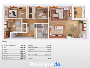 Prodej bytu 4+kk, Rudná, Hořelická, 119 m2