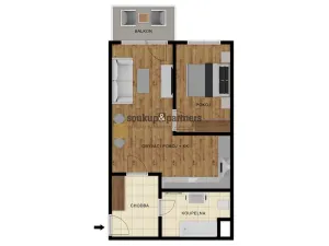 Prodej bytu 2+kk, Praha - Třebonice, Thomasova, 50 m2