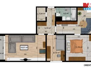 Prodej bytu 3+1, Jablonné v Podještědí - Markvartice, U Školy, 70 m2