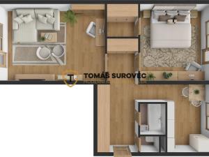 Prodej bytu 2+1, Zlín - Příluky, Pod Mlýnem, 65 m2