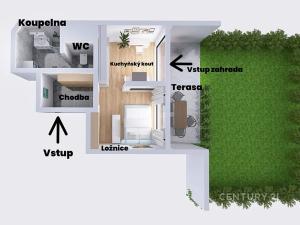 Pronájem bytu 1+kk, Praha - Chodov, Šternovská, 34 m2