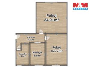 Prodej bytu 2+1, Praha - Hodkovičky, Večerní, 63 m2