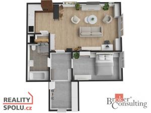 Prodej bytu 2+kk, Praha - Strašnice, Na hroudě, 71 m2