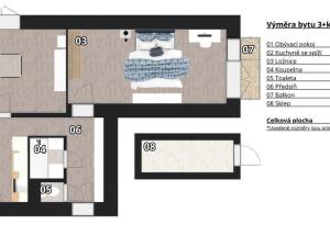 Prodej bytu 2+1, Brno - Obřany, Fryčajova, 52 m2
