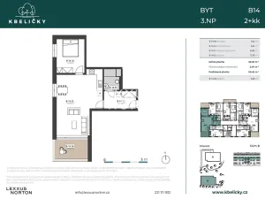 Prodej bytu 2+kk, Praha - Kbely, Hůlkova, 58 m2