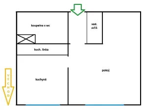 Prodej bytu 1+1, Ostrava, Písečná, 34 m2