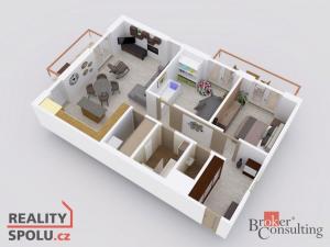 Prodej bytu 3+kk, Rajhrad, Masarykova, 89 m2