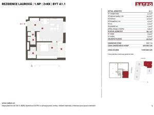 Prodej bytu 2+kk, Praha - Smíchov, Na Laurové, 65 m2