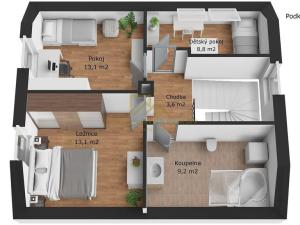 Pronájem rodinného domu, Křemže - Chlum, 92 m2