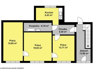 Prodej bytu 3+1, Týnec nad Labem, Masarykovo náměstí, 72 m2