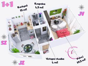 Pronájem bytu 1+1, Jihlava, Na Hliništi, 43 m2