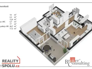 Prodej bytu 3+kk, Praha - Záběhlice, Mikanova, 95 m2