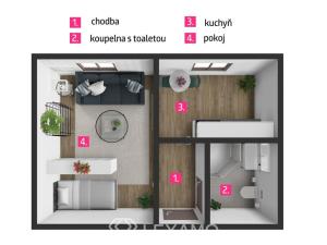 Pronájem bytu 1+1, Znojmo, Dukelských bojovníků, 33 m2