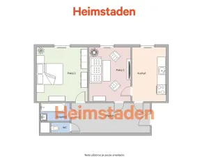 Pronájem bytu 2+1, Ostrava - Poruba, Komenského, 55 m2