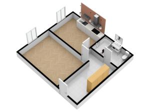 Pronájem bytu 2+kk, Liberec - Liberec IV-Perštýn, Revoluční, 45 m2