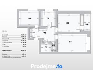 Prodej bytu 3+1, Brno - Staré Brno, Bezručova, 65 m2
