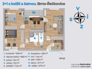 Prodej bytu 3+1, Brno - Řečkovice, Horácké náměstí, 70 m2