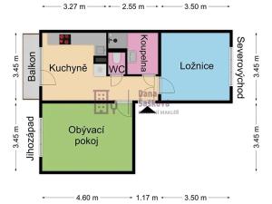 Pronájem bytu 2+1, Jindřichův Hradec, sídliště U Nádraží, 50 m2