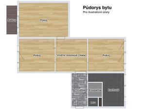 Prodej bytu 3+1, Brno, Blažkova, 72 m2