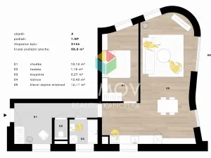Pronájem bytu 2+kk, Beroun, Na Máchovně, 68 m2