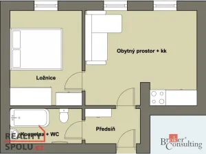 Prodej bytu 2+kk, Plzeň - Východní Předměstí, Koterovská, 46 m2