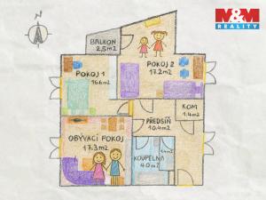 Prodej bytu 3+kk, Praha - Záběhlice, Záběhlická, 68 m2