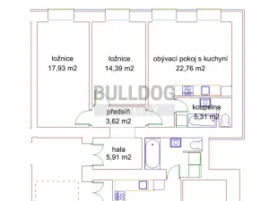 Pronájem bytu 3+kk, Praha - Libeň, Zenklova, 70 m2