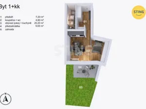 Prodej bytu 1+kk, Opava, Slezská, 37 m2