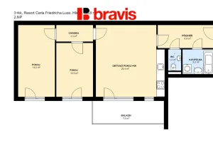 Pronájem bytu 3+kk, Brno, Hlinky, 66 m2