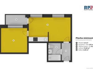 Prodej bytu 2+kk, Liberec, Nádvorní, 48 m2