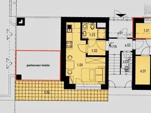 Pronájem bytu 1+kk, Brno, Trnkova, 23 m2