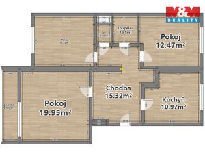 Prodej bytu 3+1, Chodská Lhota, 75 m2
