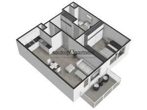 Pronájem bytu 2+kk, Praha - Prosek, Čakovická, 54 m2