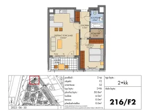Prodej bytu 2+kk, Praha - Ruzyně, Stočesova, 51 m2