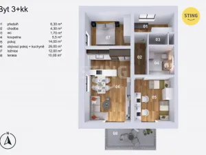 Prodej bytu 3+kk, Opava, Slezská, 70 m2