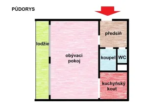 Pronájem bytu 1+kk, Kladno - Kročehlavy, Švédská, 40 m2